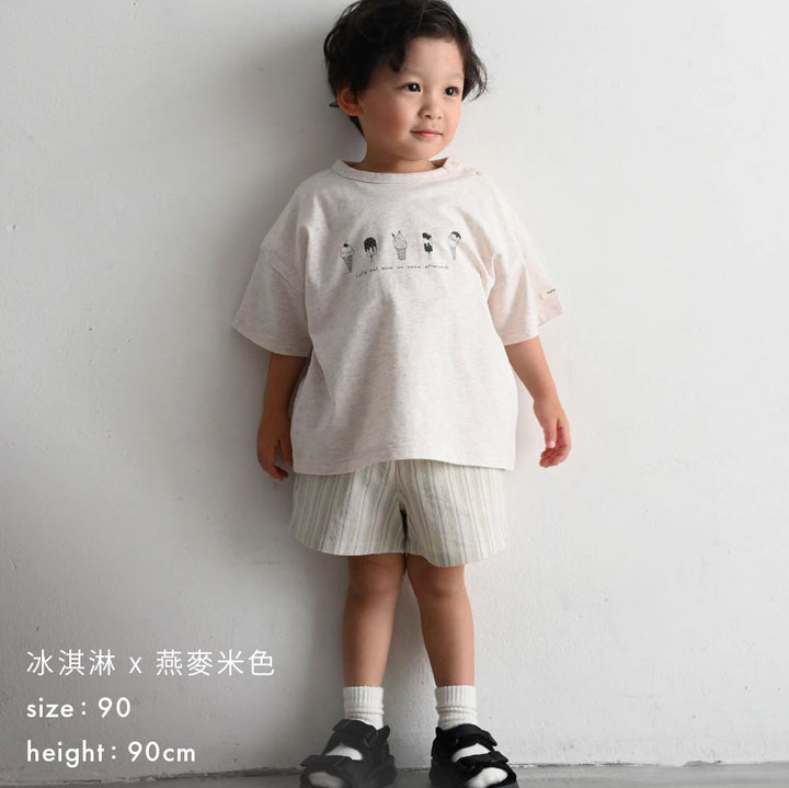 【春夏上衣】Oversize印花短袖上衣