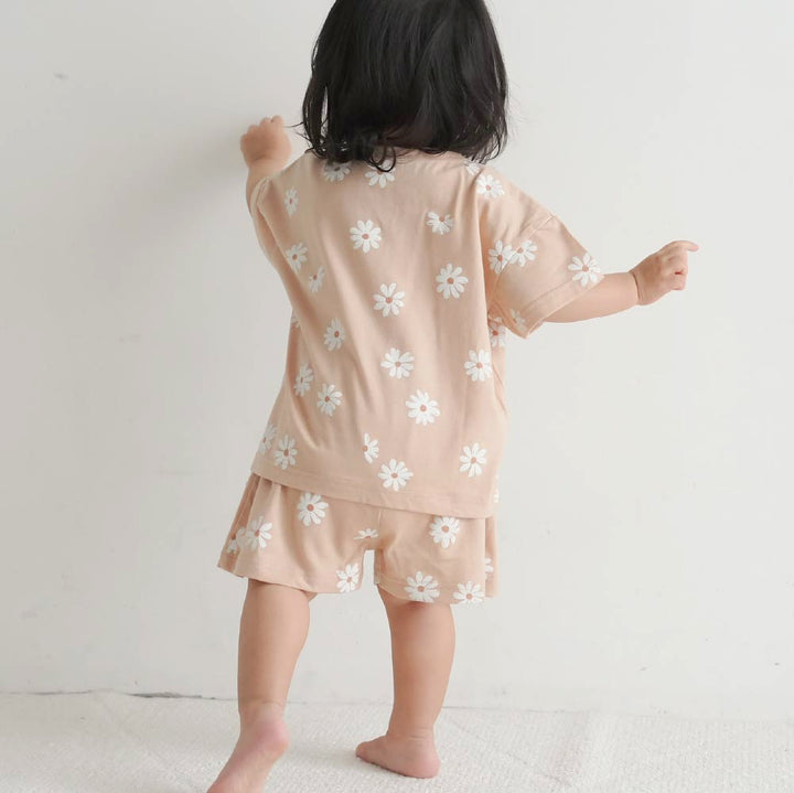 【春夏套裝】印花休閒短袖套裝