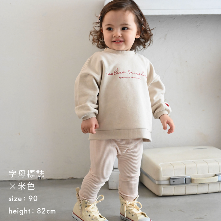 【秋冬上衣】刺繡圖案 長袖T恤
