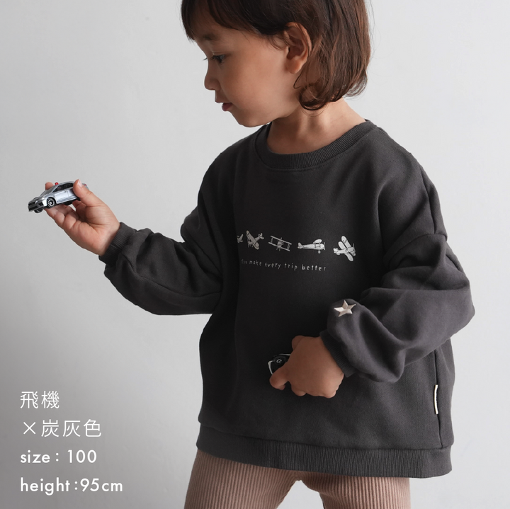 【秋冬上衣】刺繡圖案 長袖T恤