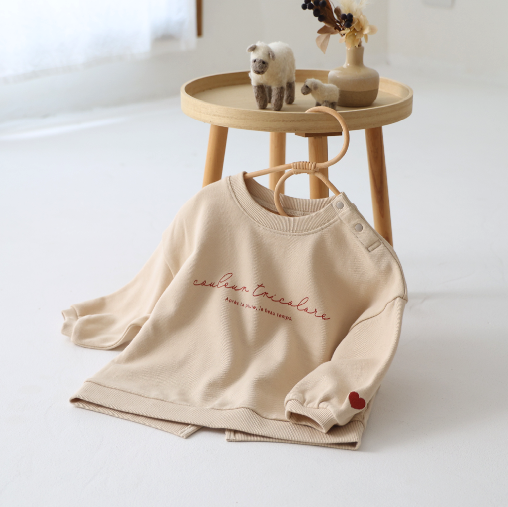 【秋冬上衣】刺繡圖案 長袖T恤