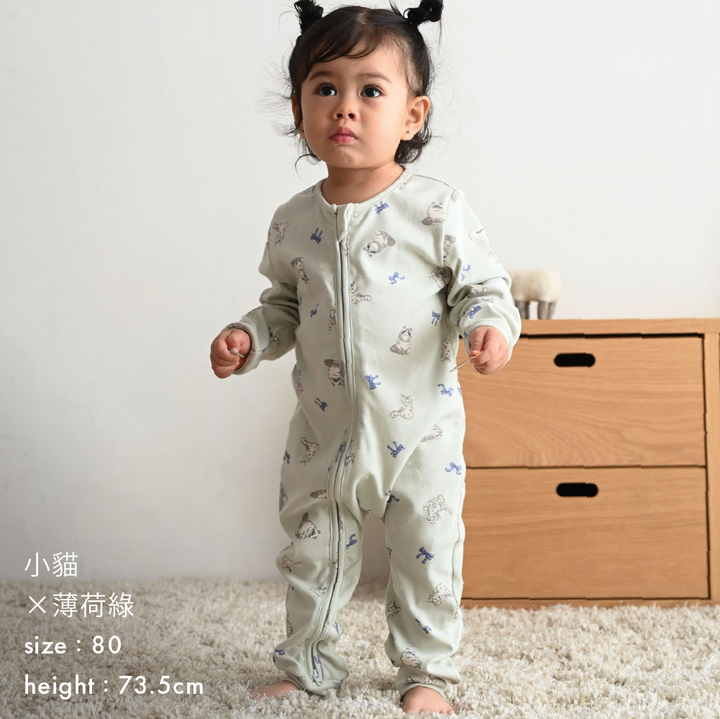 【秋冬連身衣】雙拉鍊 長袖連身衣
