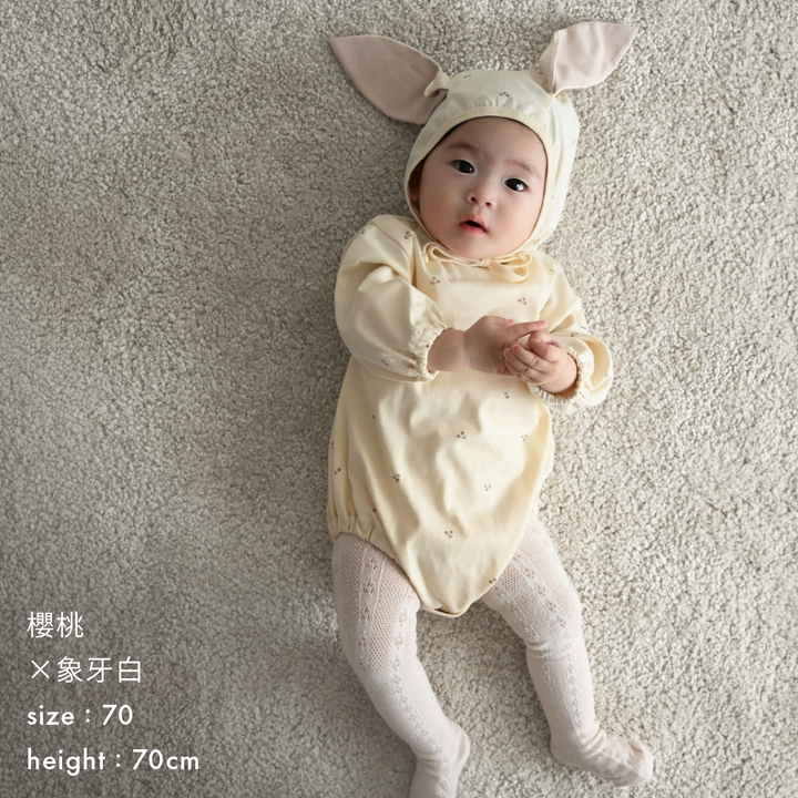 【秋冬連身衣】附帽子 長袖包屁衣