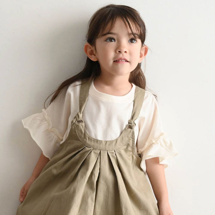 【春夏上衣】甜美袖荷葉邊短袖上衣