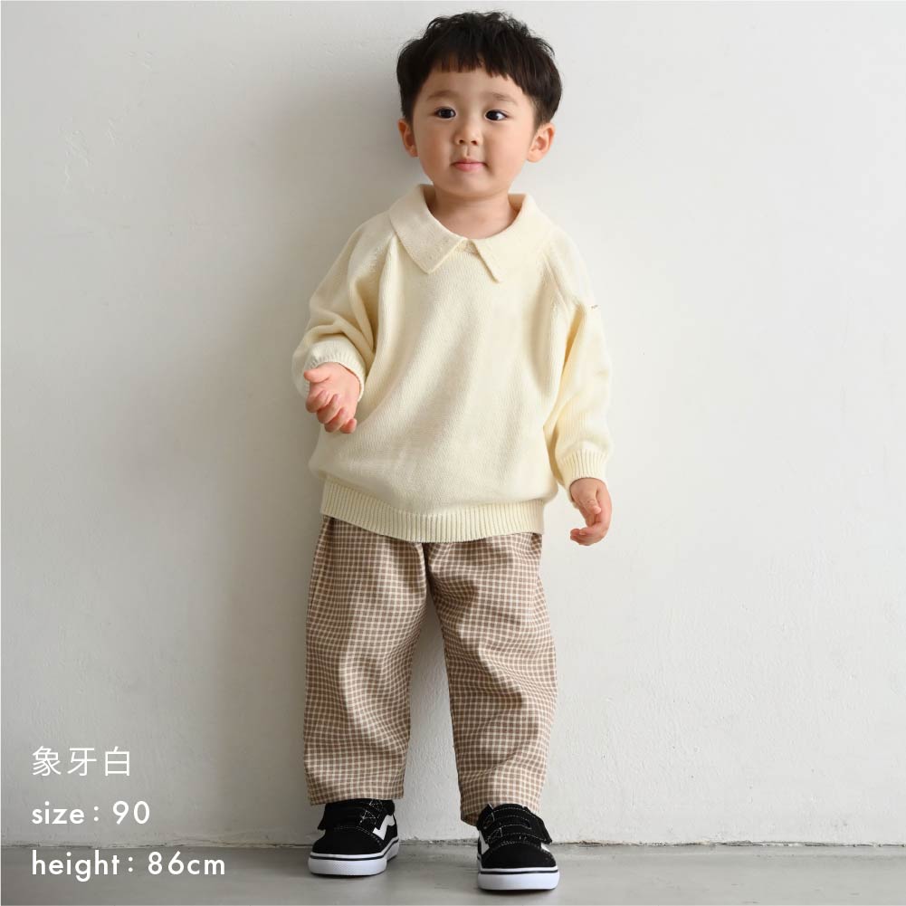 【秋冬上衣】翻領針織毛衣