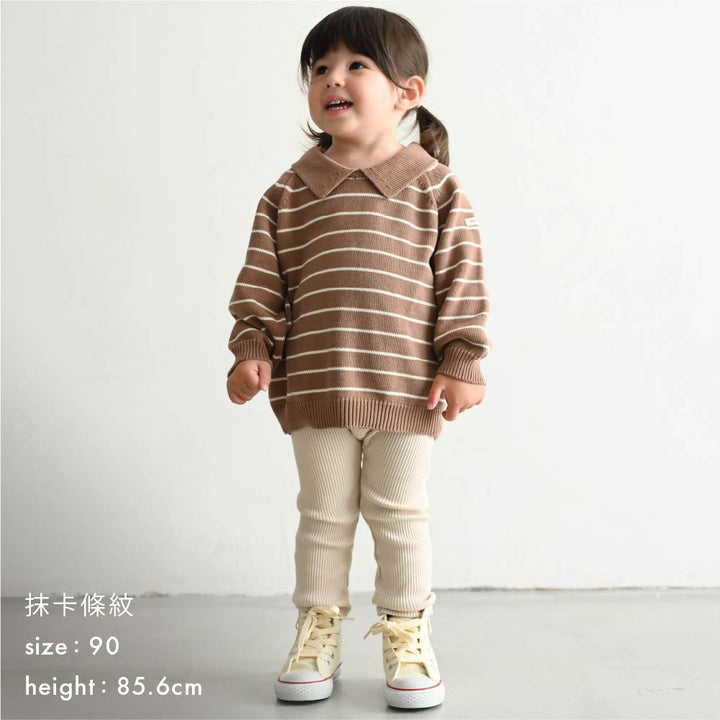 【秋冬上衣】翻領針織毛衣