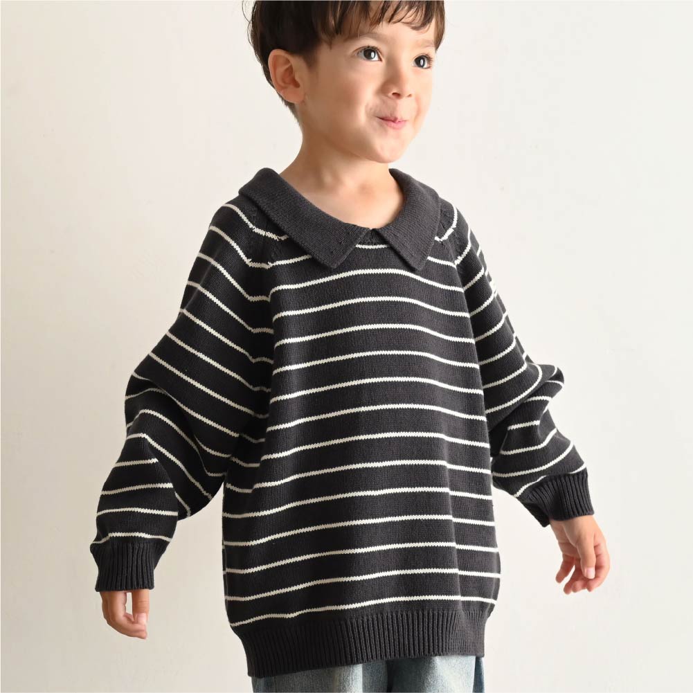 【秋冬上衣】翻領針織毛衣