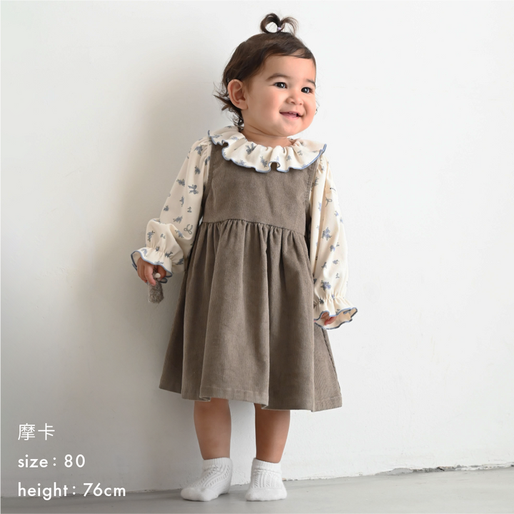 【秋冬連身裙】燈芯絨 吊帶裙