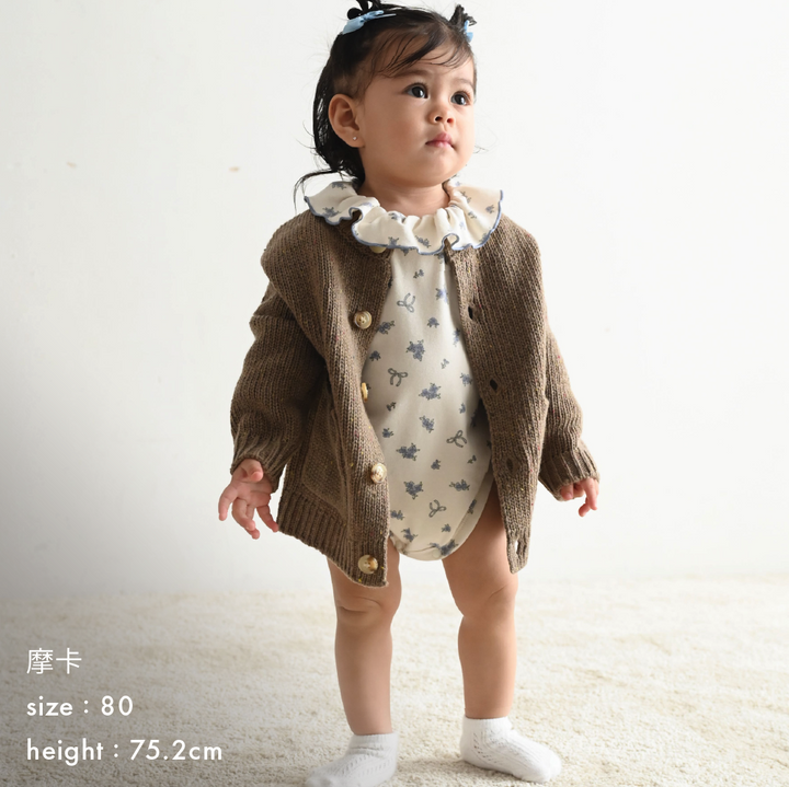【秋冬外套】彩色紗點 針織外套