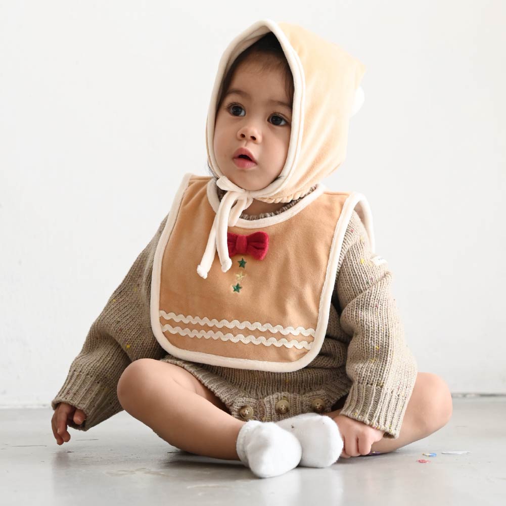 【秋冬系列】聖誕造型口水巾＋帽子套裝