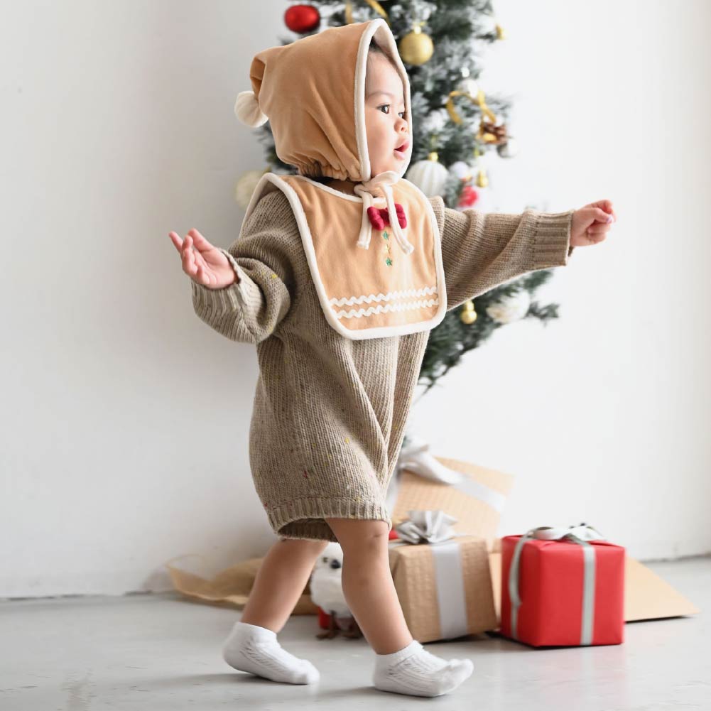 【秋冬系列】聖誕造型口水巾＋帽子套裝