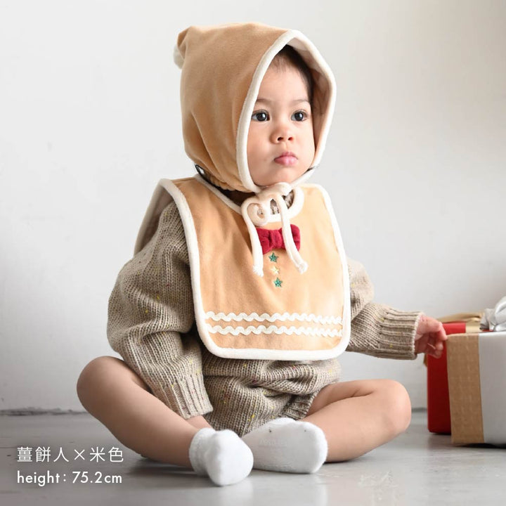 【秋冬系列】聖誕造型口水巾＋帽子套裝