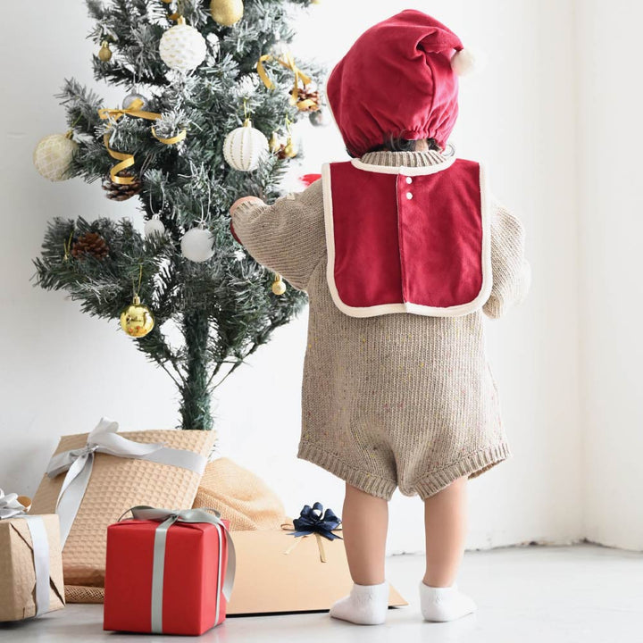 【秋冬系列】聖誕造型口水巾＋帽子套裝