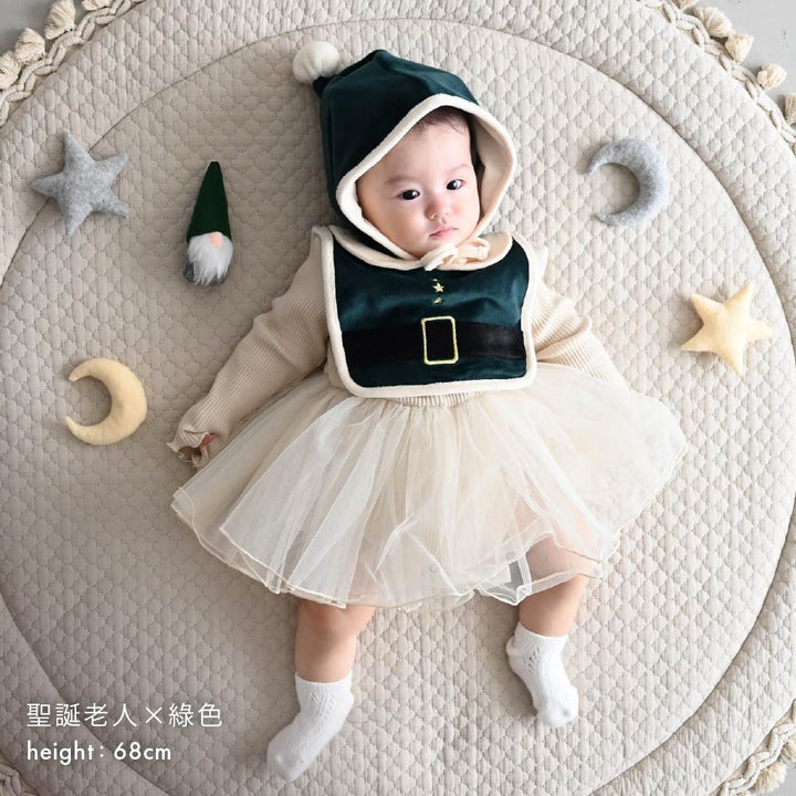 【秋冬系列】聖誕造型口水巾＋帽子套裝