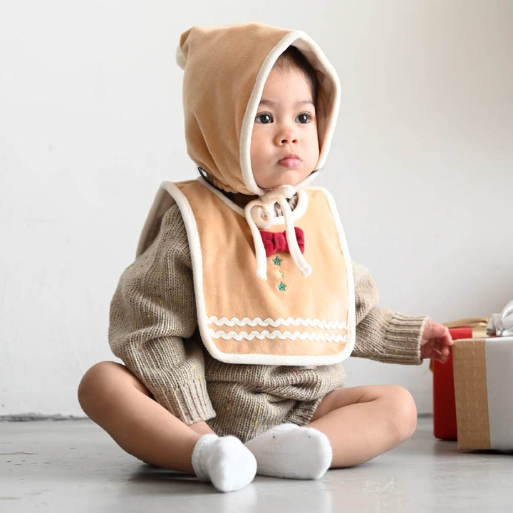 【秋冬系列】聖誕造型口水巾＋帽子套裝