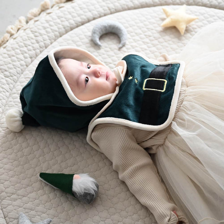 【秋冬系列】聖誕造型口水巾＋帽子套裝