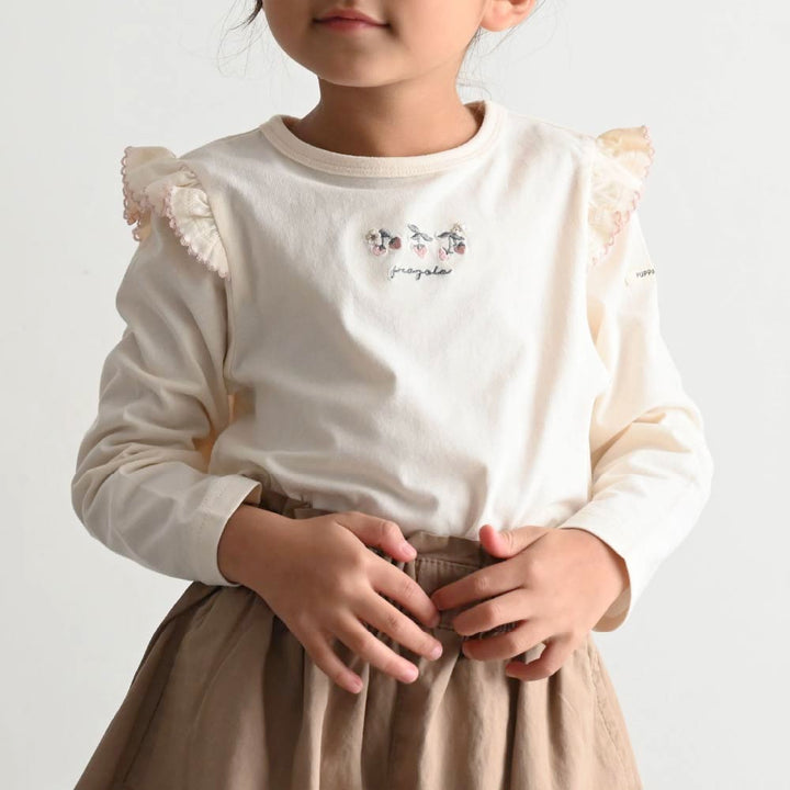 【春夏上衣】肩部荷葉邊 長袖上衣