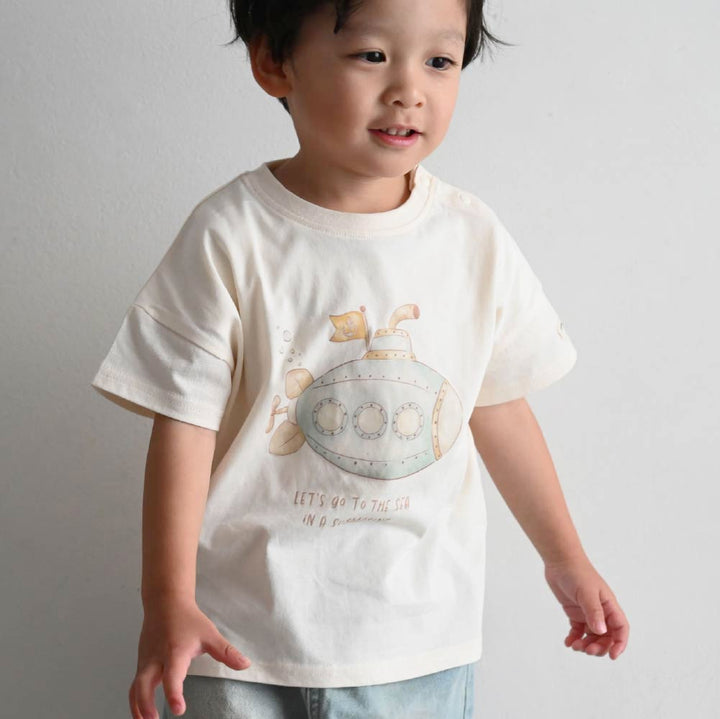 【春夏上衣】涼感印花短袖上衣