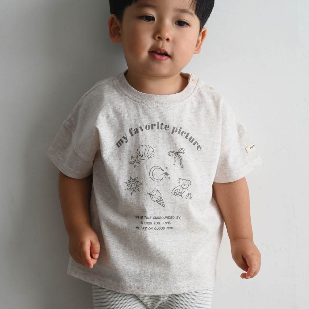 【春夏上衣】涼感印花短袖上衣