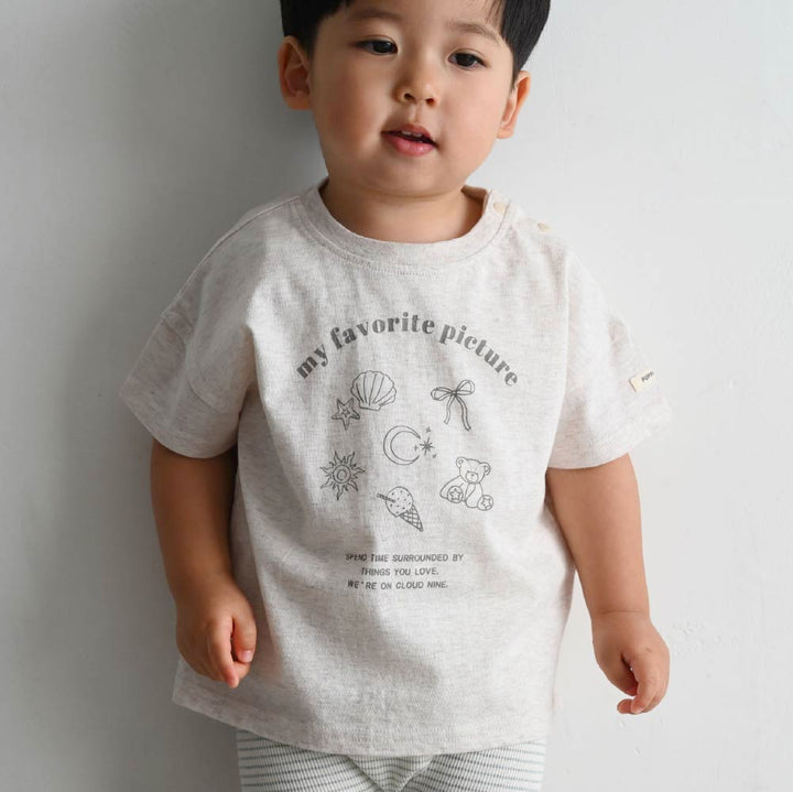 【春夏上衣】涼感印花短袖上衣