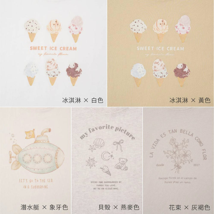 【春夏上衣】涼感印花短袖上衣