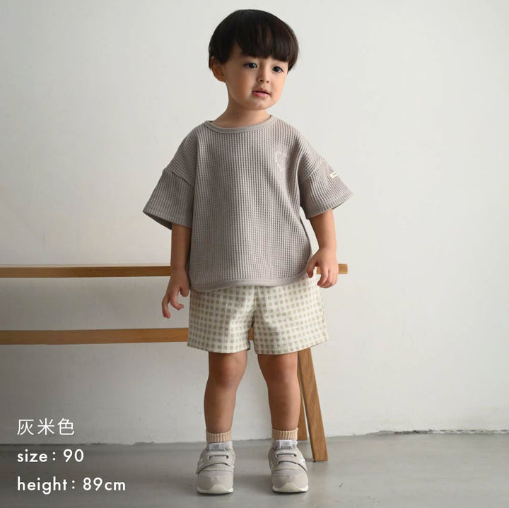 【春夏上衣】親子｜鬆軟華夫格短袖上衣