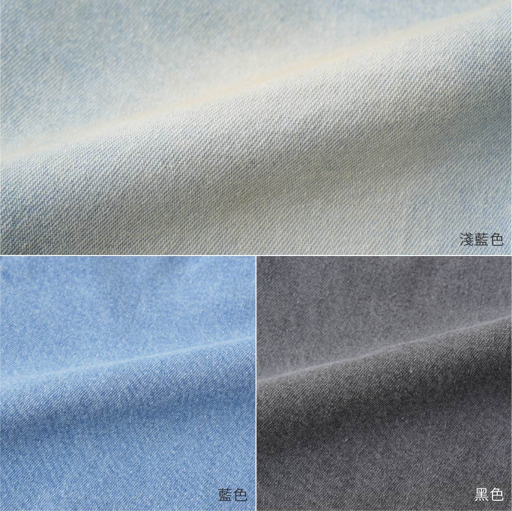 【春夏上衣】翻領丹寧短袖襯衫