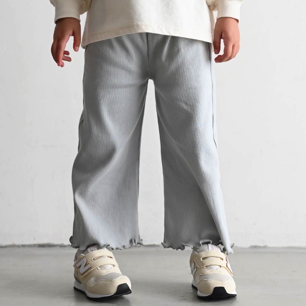 【春夏系列】荷葉邊羅紋長褲