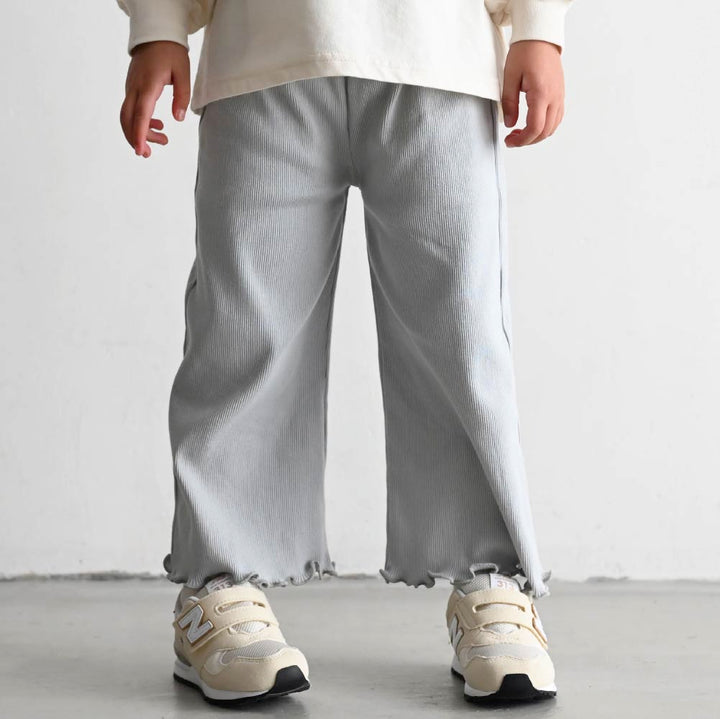 【春夏系列】荷葉邊羅紋長褲