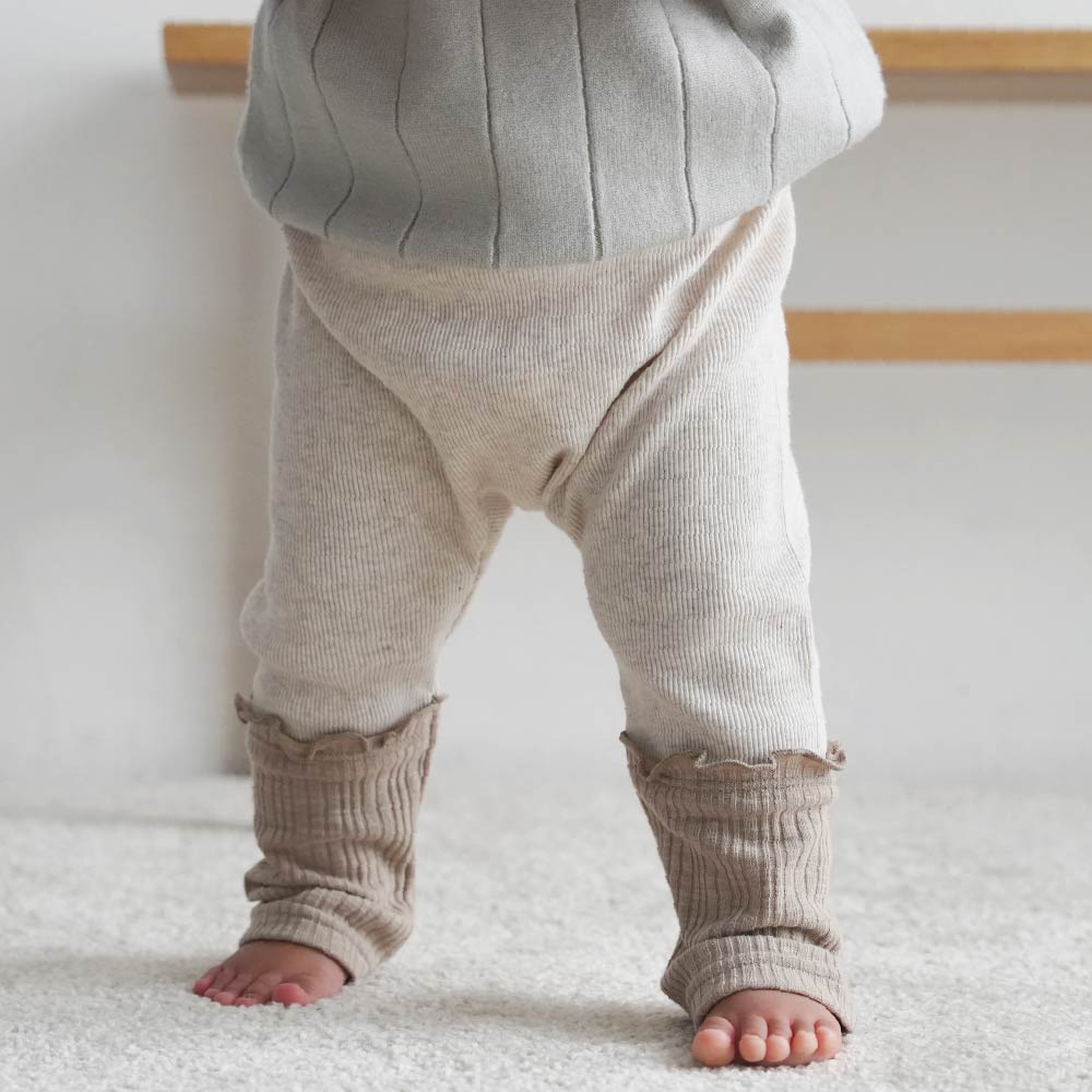 【春夏系列】拼接羅紋 內搭褲