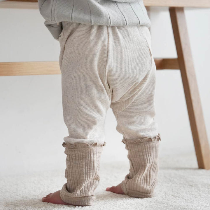 【春夏系列】拼接羅紋 內搭褲