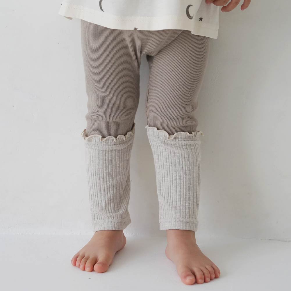 【春夏系列】拼接羅紋 內搭褲