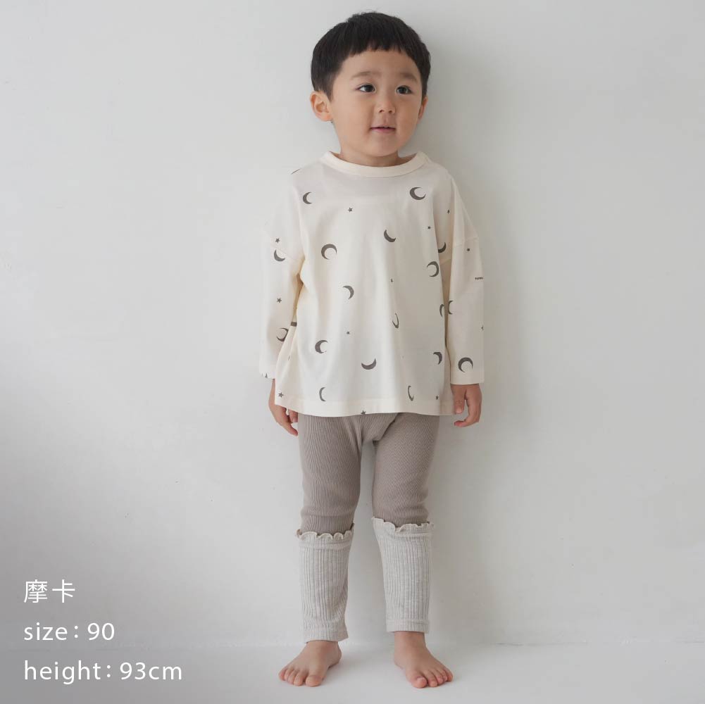 【春夏系列】拼接羅紋 內搭褲