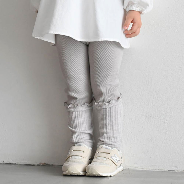 【春夏系列】拼接羅紋 內搭褲