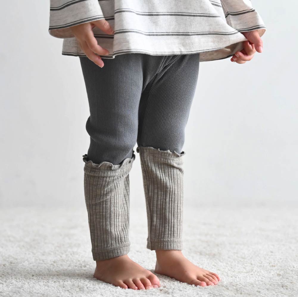 【春夏系列】拼接羅紋 內搭褲