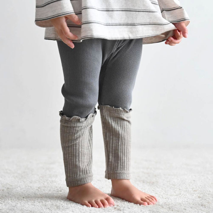 【春夏系列】拼接羅紋 內搭褲