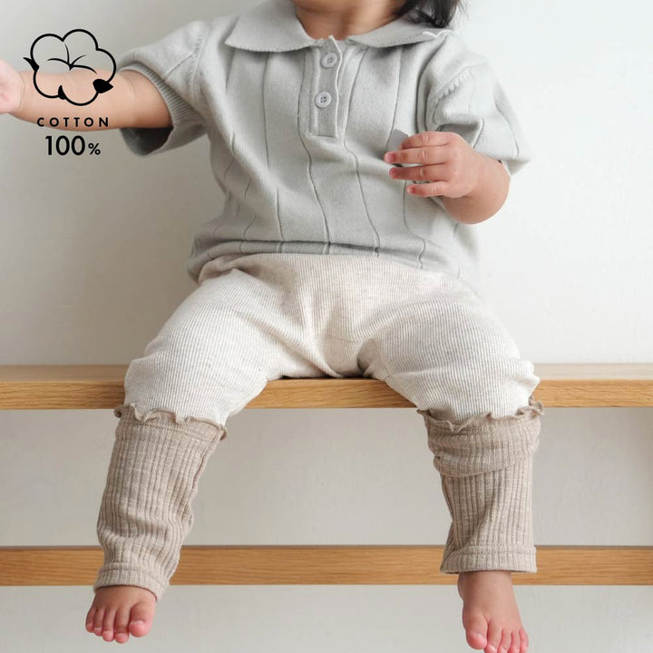 【春夏系列】拼接羅紋 內搭褲