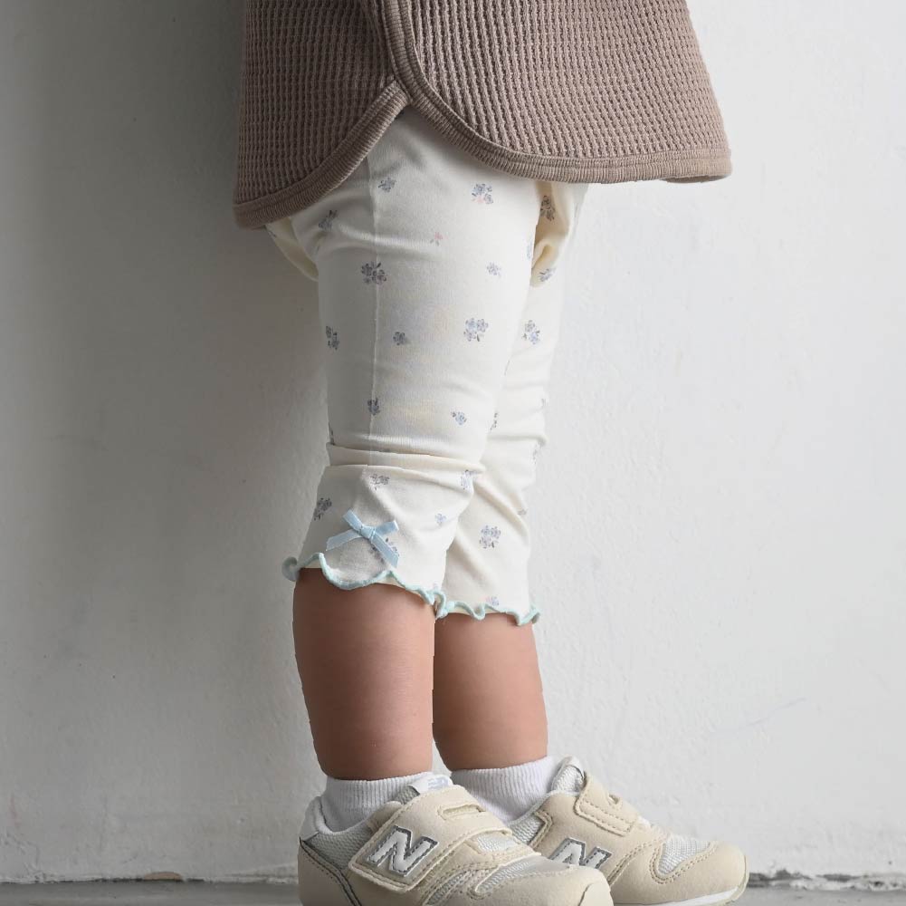 【春夏褲子】甜美荷葉邊 七分內搭褲