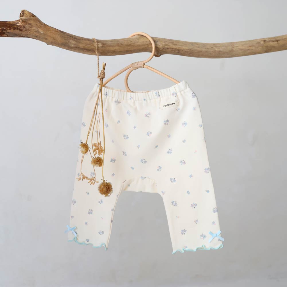 【春夏褲子】甜美荷葉邊 七分內搭褲