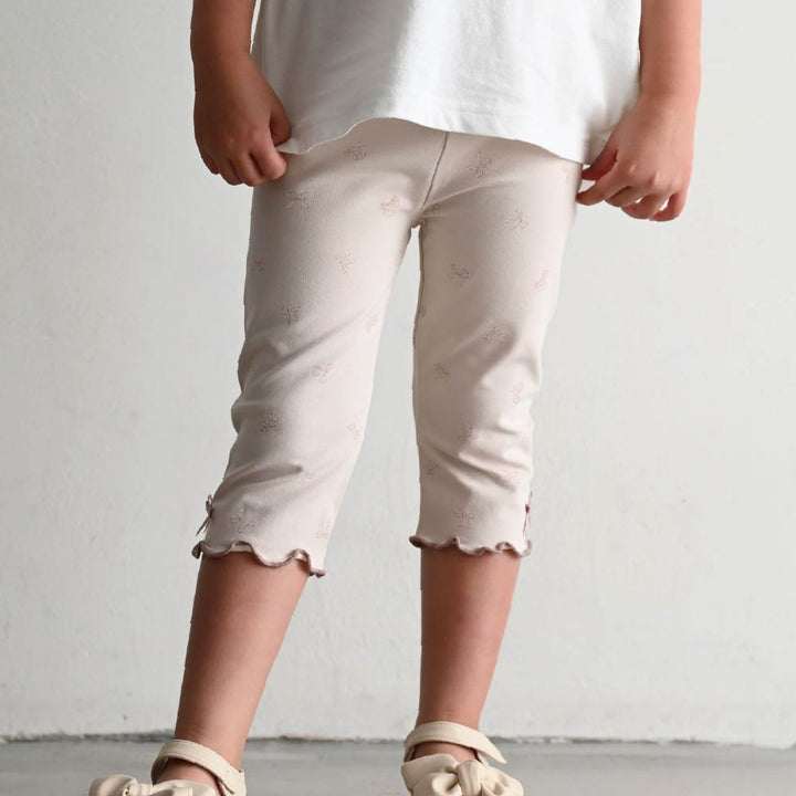 【春夏褲子】甜美荷葉邊 七分內搭褲