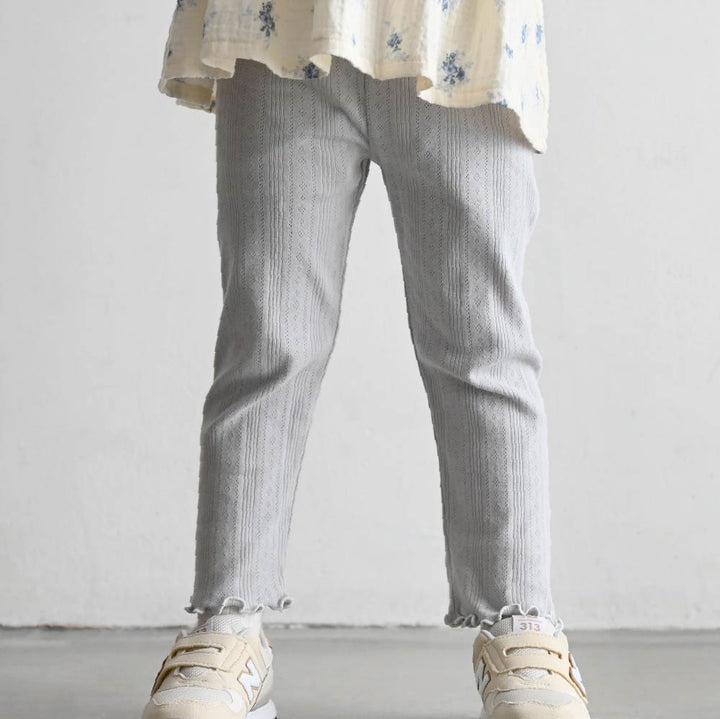 【春夏系列】透氣鏤空 織紋長褲