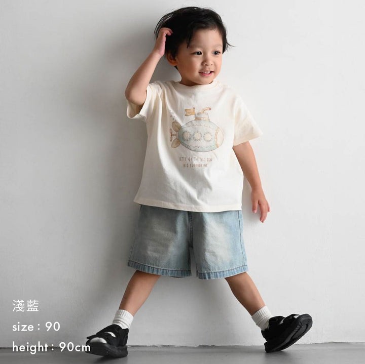 【春夏褲子】丹寧五分短褲