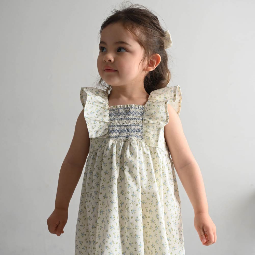 【春夏連身衣】精緻打褶繡連身洋裝