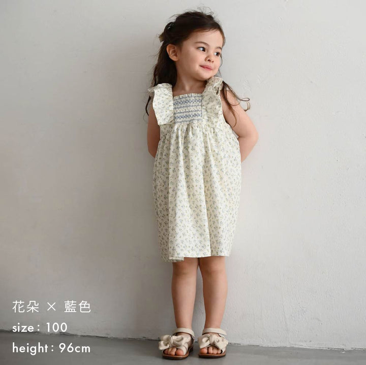 【春夏連身衣】精緻打褶繡連身洋裝