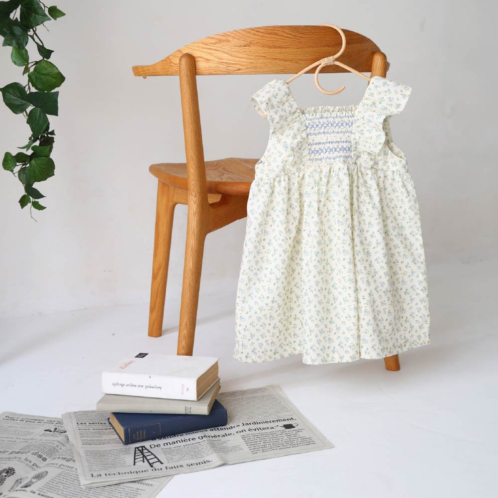 【春夏連身衣】精緻打褶繡連身洋裝