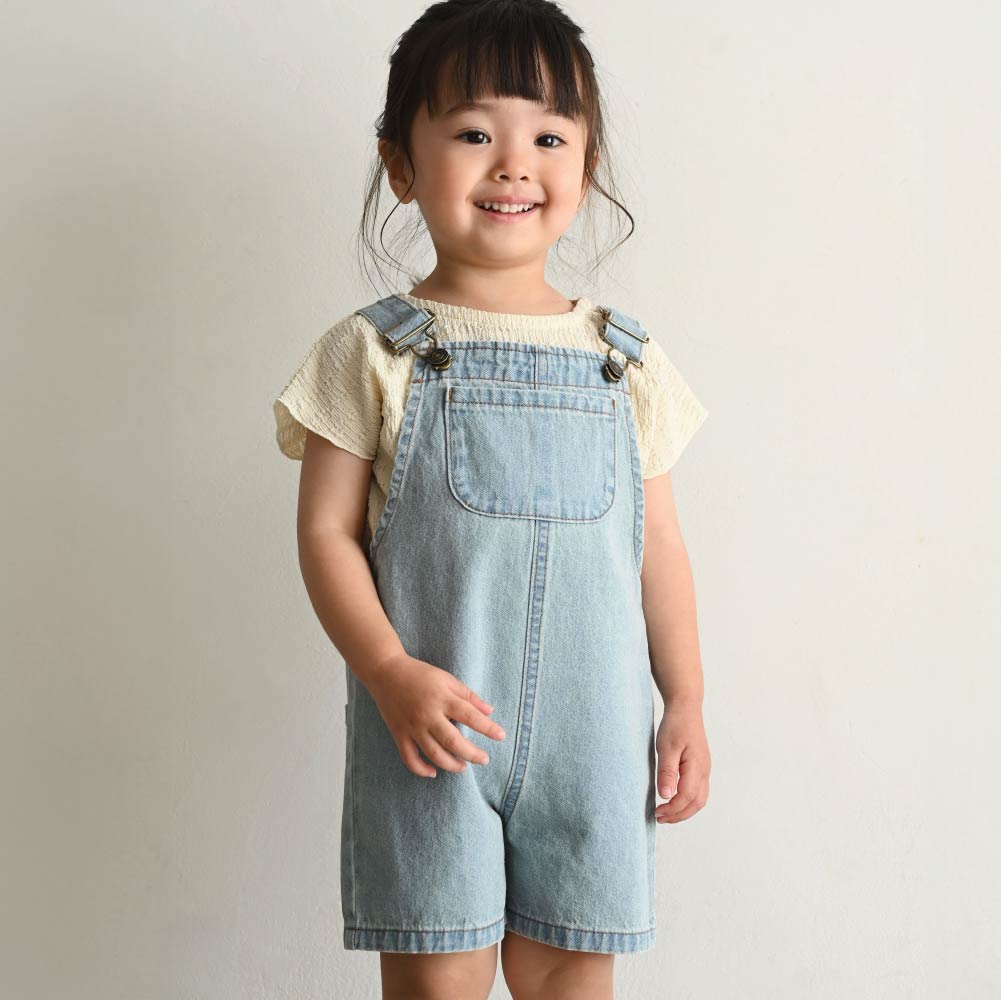 【春夏褲子】可愛牛仔吊帶長褲