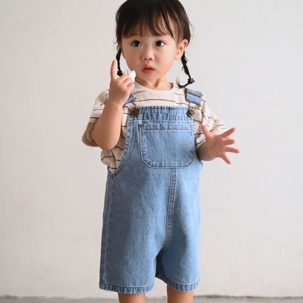 【春夏褲子】可愛牛仔吊帶長褲