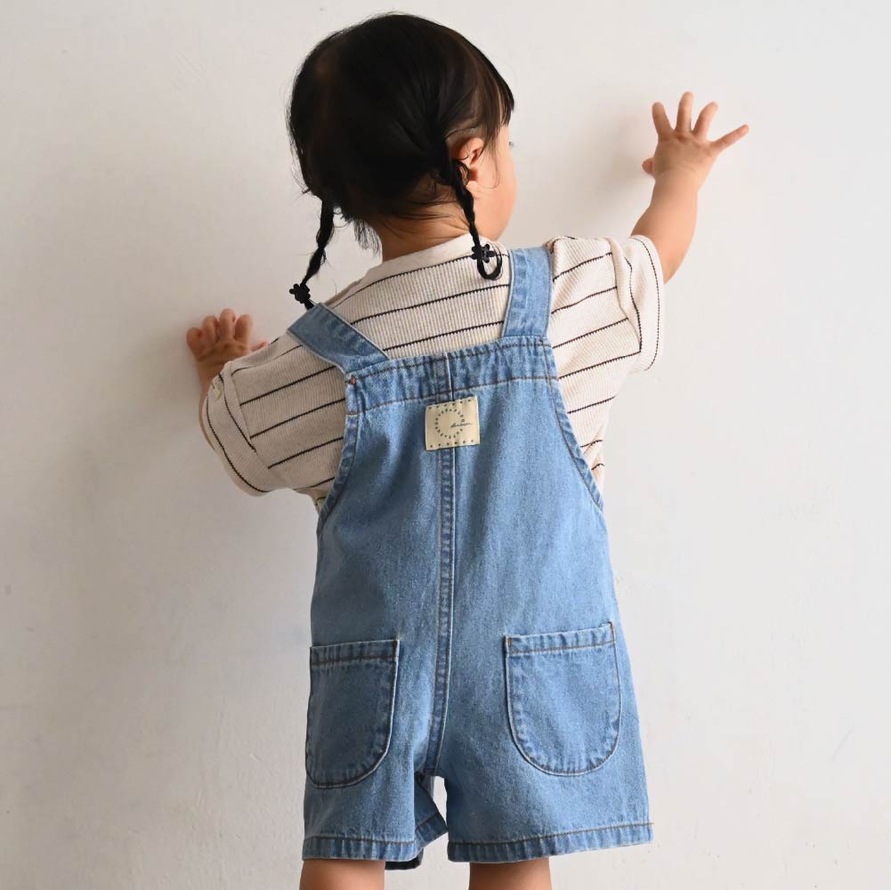 【春夏褲子】可愛牛仔吊帶長褲