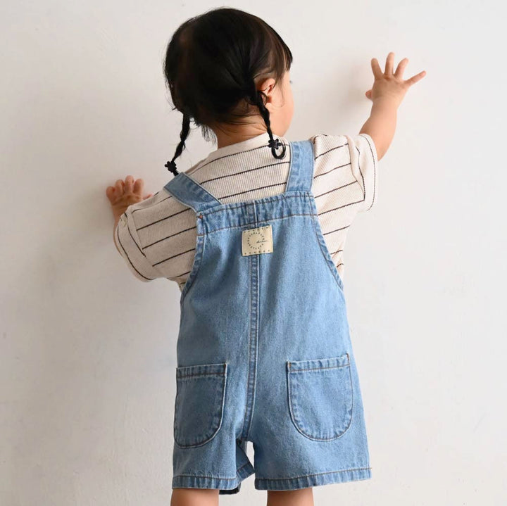 【春夏褲子】可愛牛仔吊帶長褲