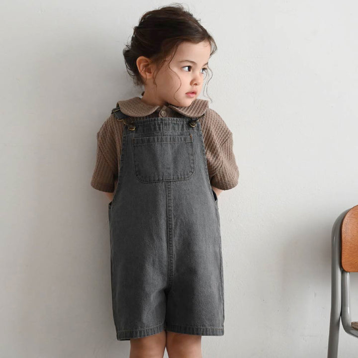 【春夏褲子】可愛牛仔吊帶長褲